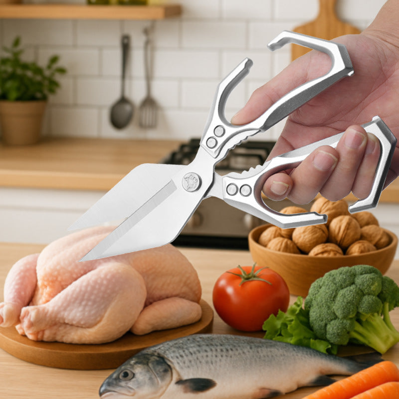 Forbici da cucina grandi in acciaio inox tedesco con lame a forma di diamante ✂️
