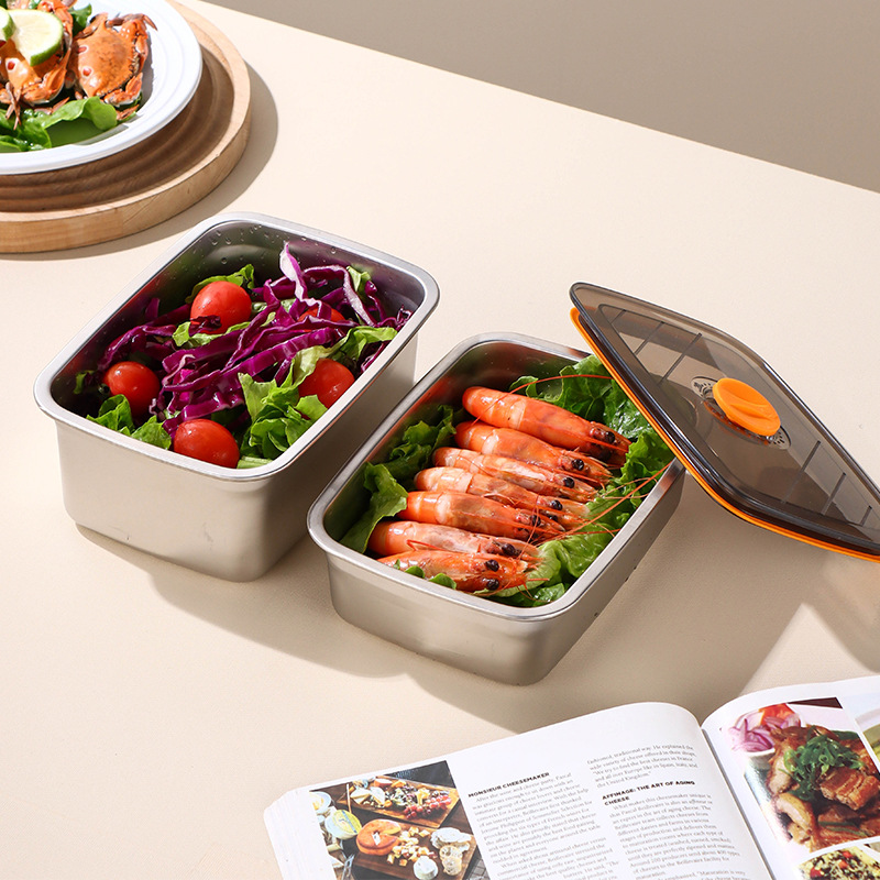 ✨70% OFF | Contenitore Per Alimenti In Acciaio Inossidabile 316 Con Coperchio Sottovuoto