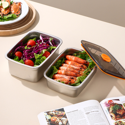 ✨70% OFF | Contenitore Per Alimenti In Acciaio Inossidabile 316 Con Coperchio Sottovuoto