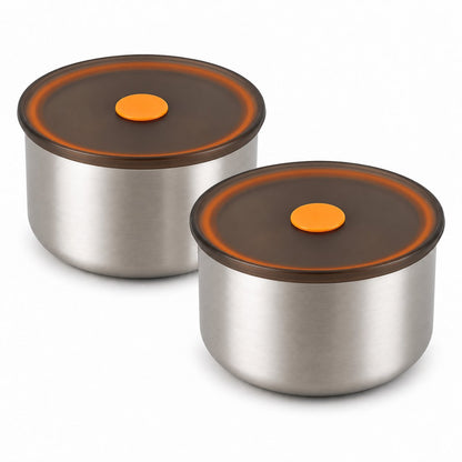 PORTAPRANZO PREMIUM IN ACCIAIO INOX 304 CON COPERCHIO ERMETICO | CAPACITÀ 900 ML