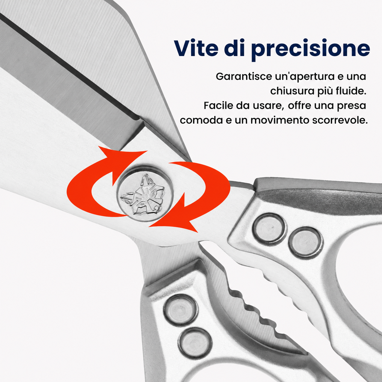Forbici da cucina grandi in acciaio inox tedesco con lame a forma di diamante ✂️