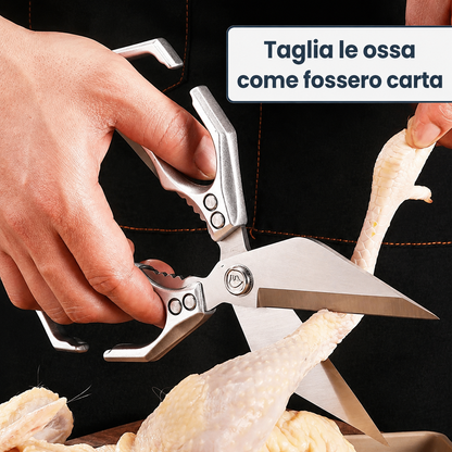 Forbici da cucina grandi in acciaio inox tedesco con lame a forma di diamante ✂️