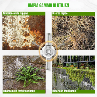 SCONTO DEL 70% | Lama per decespugliatore in acciaio intrecciato a 6 punte