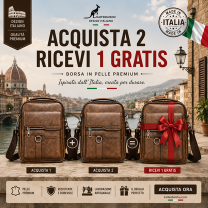 70% OFF| Borsa A Tracolla Da Uomo In Pelle Vintage ✓