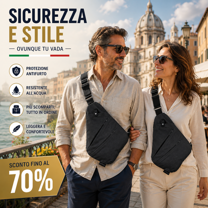 Borsa A Tracola Da Viaggio Antifurto - Tecnologia Di Blocco RFID ✓