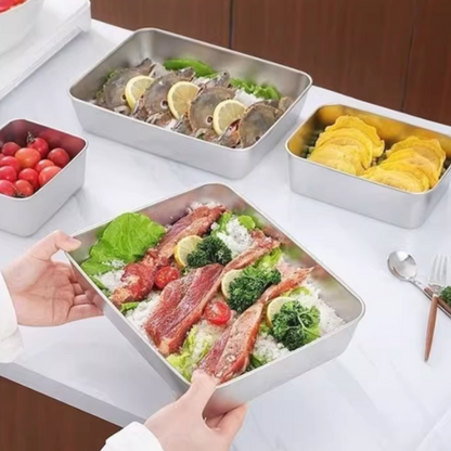 Contenitore per alimenti in acciaio inossidabile S304 (25 x 20 x 5 cm)