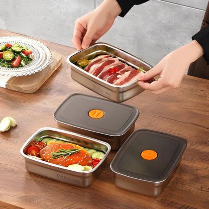 Contenitore per alimenti in acciaio inossidabile 316 con coperchio sottovuoto