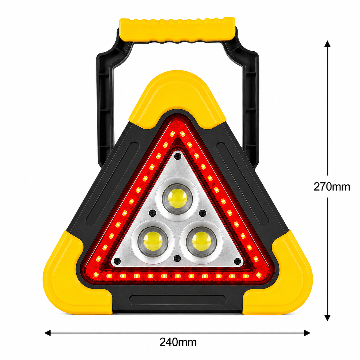 TRIANGOLO LED DI EMERGENZA 3 IN 1 – MASSIMA VISIBILITÀ E SICUREZZA SU STRADA