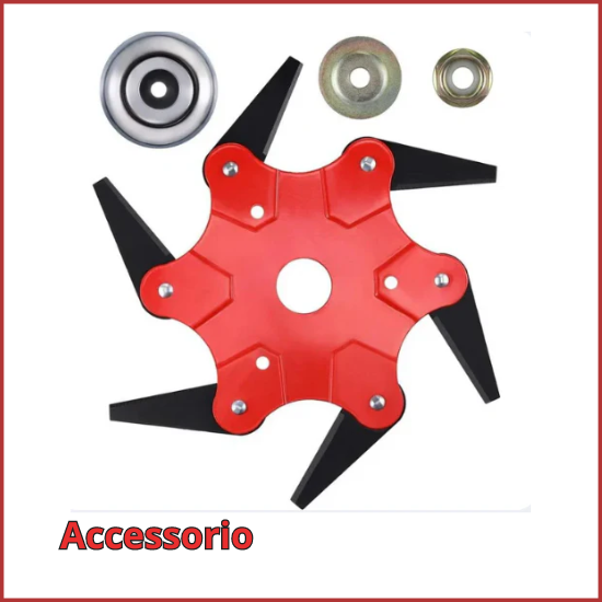 Lama per prato con 6 denti in acciaio (Accessori inclusi)✓
