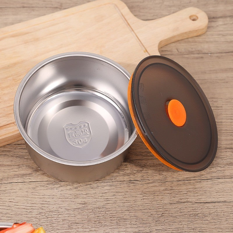 ⭐Contenitore rotondo in acciaio inox con coperchio sottovuoto